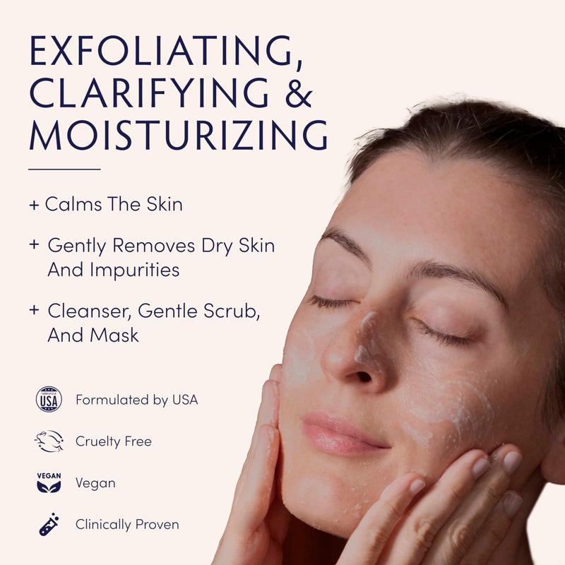 Naturopathica Oat Cleansing Facial Polish, Multi-Use Facial Cleanser, Face Scrub and Facial Mask, Exfoliating for Men & Women, Travel Size Face Wash, 2 fl oz - Image 2